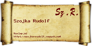 Szojka Rudolf névjegykártya
